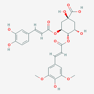 molecular formula C27H28O13 B012764 3-咖啡酰-4-芥子酰奎尼酸 CAS No. 110241-35-5