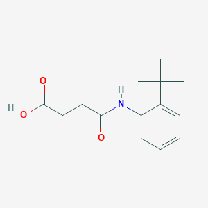 molecular formula C14H19NO3 B1276405 4-[(2-叔丁基苯基)氨基]-4-氧代丁酸 CAS No. 904807-77-8