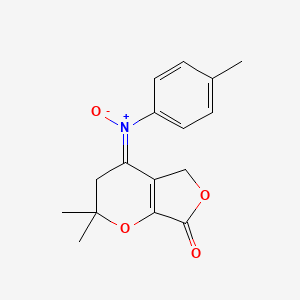 3,4-Dihydro-2,2-dimethyl-4-((4-methylphenyl)imino)-2H-furo(3,4-b)pyran-7(5H)-one N-oxide