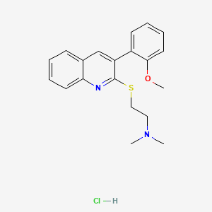 Ethanamine, N,N-dimethyl-2-((3-(2-methoxyphenyl)-2-quinolinyl)thio)-, monohydrochloride