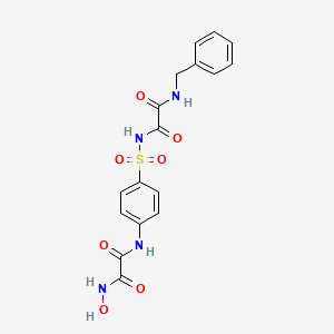 Ethanediamide, N-((4-(((hydroxyamino)oxoacetyl)amino)phenyl)sulfonyl)-N'-(phenylmethyl)-