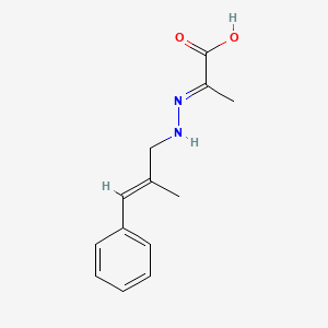 (E)-2-(2-(2-Methyl-3-phenyl-2-propenyl)hydrazono)propionic acid