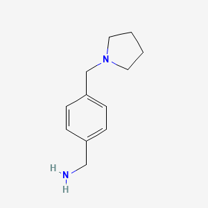 molecular formula C12H18N2 B1276424 4-Pyrrolidin-1-ylmethyl-benzylamine CAS No. 91271-79-3