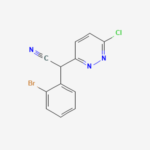 molecular formula C12H7BrClN3 B1276443 2-(2-Bromophenyl)-2-(6-chloropyridazin-3-yl)acetonitrile CAS No. 338405-54-2