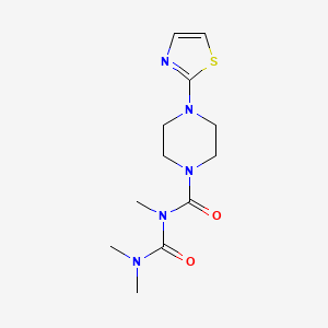 1-Piperazinecarboxamide, N-((dimethylamino)carbonyl)-N-methyl-4-(2-thiazolyl)-