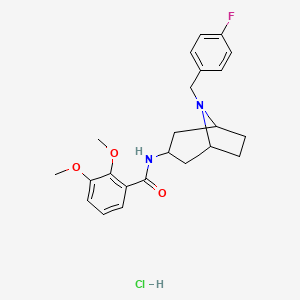 Benzamide, 2,3-dimethoxy-N-(8-((4-fluorophenyl)methyl)-8-azabicyclo(3.2.1)oct-3-yl)-, monohydrochloride, exo-