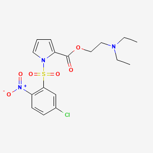 1H-Pyrrole-2-carboxylic acid, 1-((5-chloro-2-nitrophenyl)sulfonyl)-, 2-(diethylamino)ethyl ester