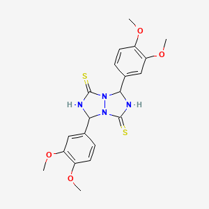 3,7-Bis(3,4-dimethoxyphenyl)tetrahydro-1H,5H-(1,2,4)triazolo(1,2-a)(1,2,4)triazole-1,5-dithione