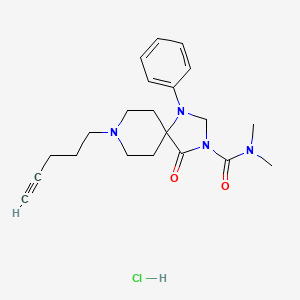 1,3,8-Triazaspiro(4,5)decane-3-carboxamide, N,N-dimethyl-4-oxo-8-(4-pentynyl)-1-phenyl-, hydrochloride