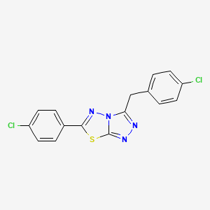 6-(4-Chlorophenyl)-3-((4-chlorophenyl)methyl)-1,2,4-triazolo(3,4-b)(1,3,4)thiadiazole