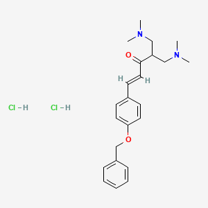 1-Penten-3-one, 5-(dimethylamino)-4-((dimethylamino)methyl)-1-(4-(phenylmethoxy)phenyl)-, dihydrochloride, (E)-