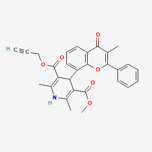 Methyl propargyl 2,6-dimethyl-4-(3-methylflavon-8-yl)-1,4-dihydropyridine-3,5-dicarboxylate