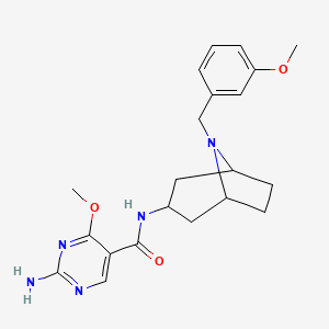 2-Amino-4-methoxy-N-(8-(m-methoxybenzyl)-3-beta-nortropanyl)-5-pyrimidinecarboxamide