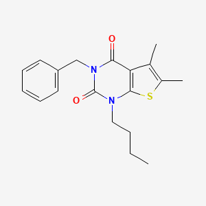 Thieno(2,3-d)pyrimidine-2,4(1H,3H)-dione, 1-butyl-5,6-dimethyl-3-(phenylmethyl)-