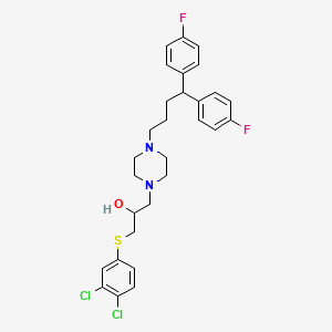 1-Piperazineethanol, 4-(4,4-bis(4-fluorophenyl)butyl)-alpha-(((3,4-dichlorophenyl)thio)methyl)-