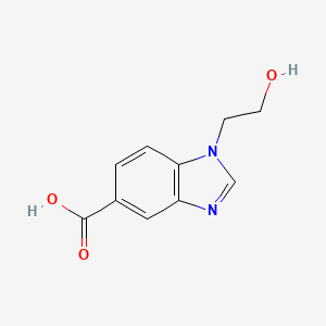 molecular formula C10H10N2O3 B1276499 1-(2-Hydroxyethyl)-1H-benzimidazole-5-carboxylic acid CAS No. 890094-09-4