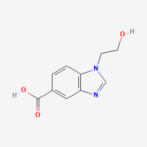 molecular formula C10H10N2O3 B1276499 1-(2-羟乙基)-1H-苯并咪唑-5-羧酸 CAS No. 890094-09-4