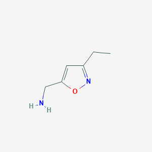 molecular formula C6H10N2O B1276530 (3-乙基异噁唑-5-基)甲胺 CAS No. 145689-96-9