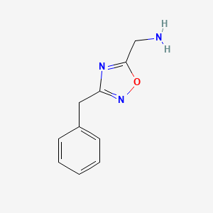 molecular formula C10H11N3O B1276533 (3-苄基-1,2,4-恶二唑-5-基)甲胺 CAS No. 876715-43-4