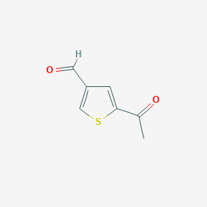 molecular formula C7H6O2S B1276537 5-Acetylthiophene-3-carbaldehyde CAS No. 41907-99-7