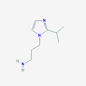 molecular formula C9H17N3 B1276538 3-(2-异丙基-咪唑-1-基)-丙胺 CAS No. 733756-66-6