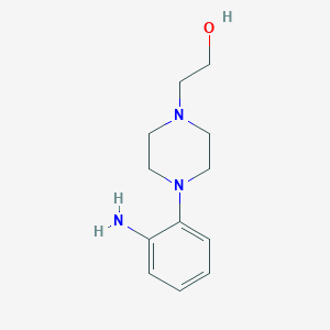 molecular formula C12H19N3O B1276551 2-[4-(2-氨基苯基)-哌嗪-1-基]-乙醇 CAS No. 869946-18-9