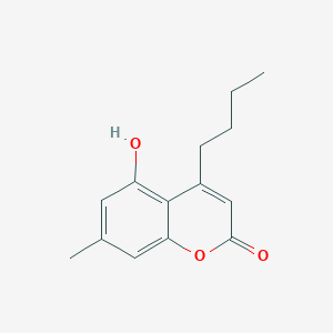molecular formula C14H16O3 B1276573 4-butyl-5-hydroxy-7-methyl-2H-chromen-2-one CAS No. 690680-03-6