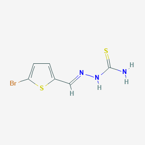 molecular formula C6H6BrN3S2 B1276590 5-Bromo-2-thiophenecarbaldehyde thiosemicarbazone CAS No. 40104-33-4