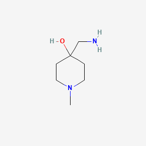 molecular formula C7H16N2O B1276600 4-(氨甲基)-1-甲基哌啶-4-醇 CAS No. 26228-68-2