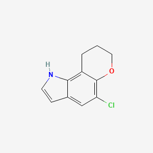 Pyrano(2,3-g)indole, 1,7,8,9-tetrahydro-5-chloro-