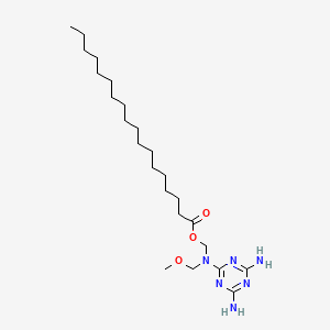 [(4,6-Diamino-1,3,5-triazin-2-YL)(methoxymethyl)amino]methyl octadecanoate