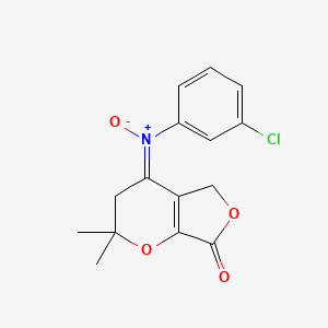 3,4-Dihydro-4-((3-chlorophenyl)imino)-2,2-dimethyl-7H-furo(3,4-b)pyran-7(5H)-one N-oxide