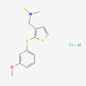 3-Thiophenemethanamine, 2-((3-methoxyphenyl)thio)-N,N-dimethyl-, hydrochloride