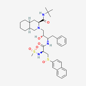 (3S,4aS,8aS)-N-tert-butyl-2-[(2R,3S)-2-hydroxy-3-[(2S)-2-methanesulfonamido-3-(naphthalene-2-sulfinyl)propanamido]-4-phenylbutyl]-decahydroisoquinoline-3-carboxamide