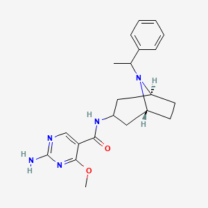 2-Amino-4-methoxy-N-(8-(alpha-methylbenzyl)-3-beta-nortropanyl)-5-pyrimidinecarboxamide