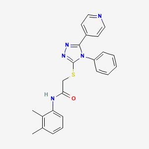 molecular formula C23H21N5OS B12766179 Acetamide, N-(2,3-dimethylphenyl)-2-((4-phenyl-5-(4-pyridinyl)-4H-1,2,4-triazol-3-yl)thio)- CAS No. 113518-54-0