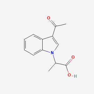molecular formula C13H13NO3 B1276618 2-(3-乙酰基-1H-吲哚-1-基)丙酸 CAS No. 869947-43-3