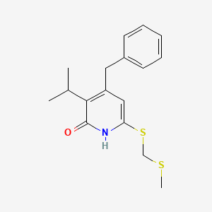 4-benzyl-6-(methylsulfanylmethylsulfanyl)-3-propan-2-yl-1H-pyridin-2-one