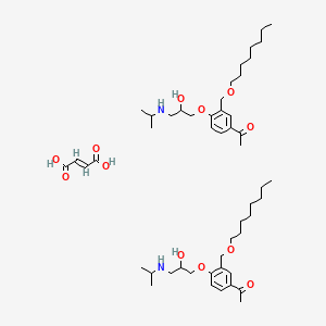 (E)-but-2-enedioic acid;1-[4-[2-hydroxy-3-(propan-2-ylamino)propoxy]-3-(octoxymethyl)phenyl]ethanone