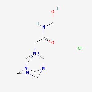 1-(2-((Hydroxymethyl)amino)-2-oxoethyl)-3,5,7-triaza-1-azoniatricyclo(3.3.1.13,7)decane chloride