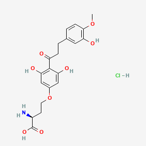 L-Homoserine, O-(3,5-dihydroxy-4-(3-(3-hydroxy-4-methoxyphenyl)-1-oxopropyl)phenyl)-, hydrochloride