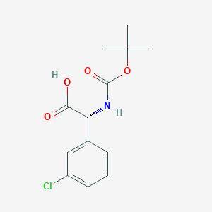 molecular formula C13H16ClNO4 B1276631 N-Boc-2-(3'-氯苯基)-D-甘氨酸 CAS No. 926641-28-3
