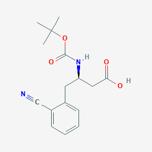 molecular formula C16H20N2O4 B1276681 Boc-(R)-3-Amino-4-(2-cyano-phenyl)-butyric acid CAS No. 269726-80-9