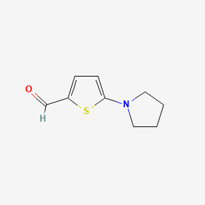 molecular formula C9H11NOS B1276683 5-(Pyrrolidin-1-yl)thiophene-2-carbaldehyde CAS No. 24372-47-2