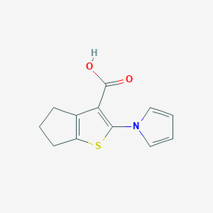 molecular formula C12H11NO2S B1276685 2-(1H-pyrrol-1-yl)-5,6-dihydro-4H-cyclopenta[b]thiophene-3-carboxylic acid CAS No. 26176-22-7