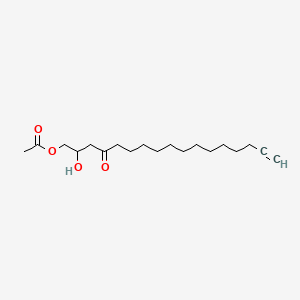 molecular formula C19H32O4 B1276690 1-Acetoxy-2-hydroxy-16-heptadecyn-4-one CAS No. 24607-10-1