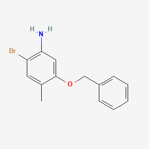 molecular formula C14H14BrNO B1276727 5-(苄氧基)-2-溴-4-甲基苯胺 CAS No. 499770-88-6