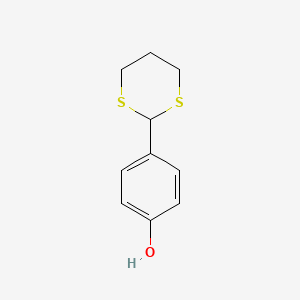 molecular formula C10H12OS2 B1276745 4-(1,3-二硫杂环己烷-2-基)苯酚 CAS No. 57529-05-2
