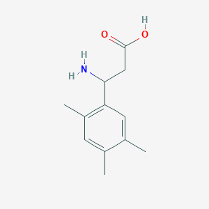 molecular formula C12H17NO2 B1276785 3-amino-3-(2,4,5-trimethylphenyl)propanoic Acid CAS No. 773122-62-6