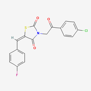 3-(4-Chlorophenacyl)-5-(4-fluorobenzylidene)thiazolidine-2,4-dione